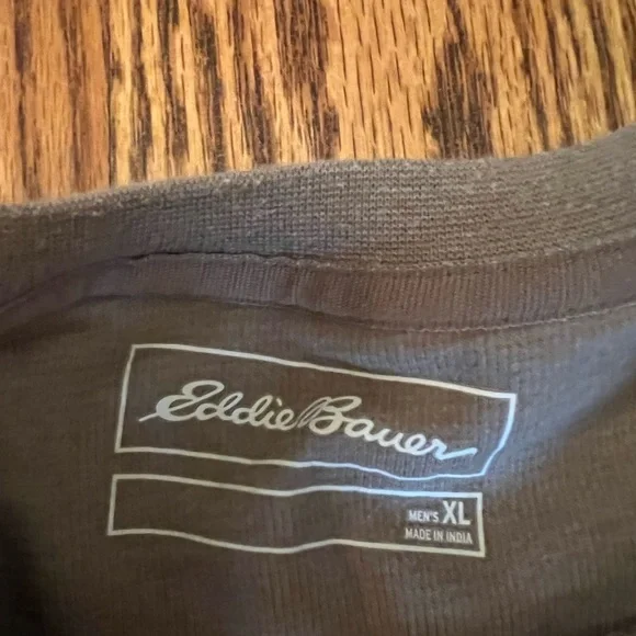 Eddie Bauer Men’s Brown Thermal Shirt Size XL - Picture 3 of 4